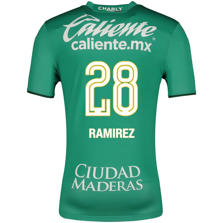 Hombre Camiseta David Ramírez #28 Verde 1ª Equipación 2023/24 La Camisa Chile
