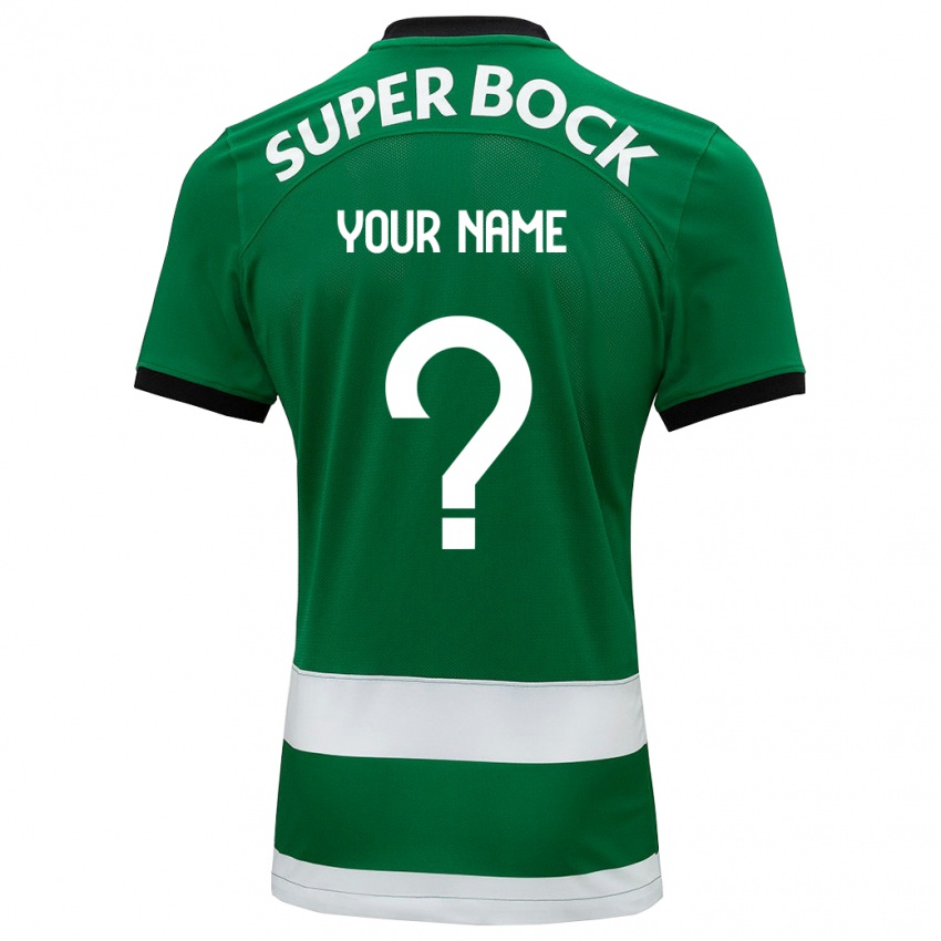 Hombre Camiseta Su Nombre #0 Verde 1ª Equipación 2023/24 La Camisa Chile