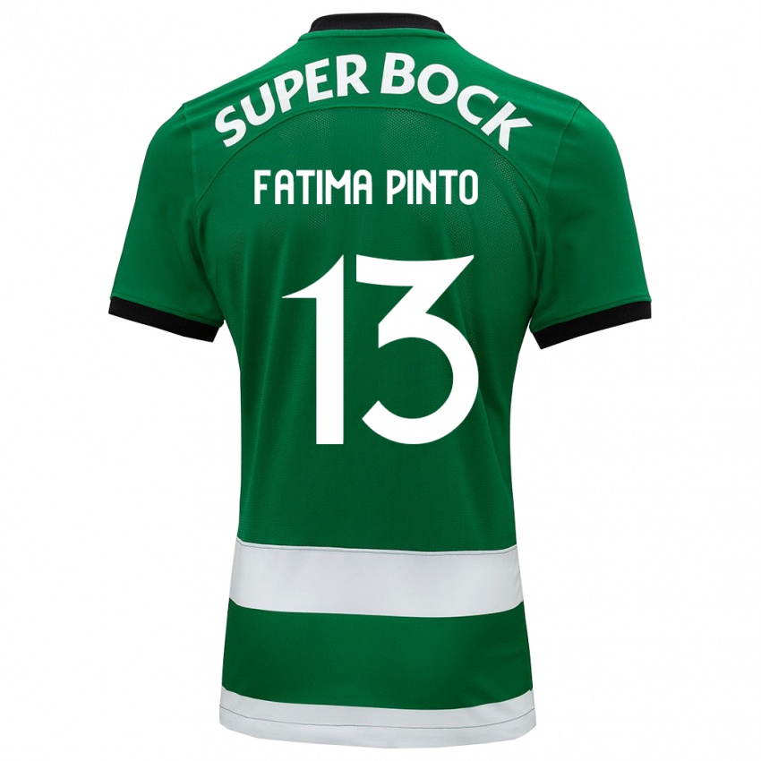 Hombre Camiseta Fátima Alexandra Figueira Pinto #13 Verde 1ª Equipación 2023/24 La Camisa Chile