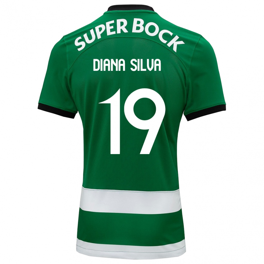 Hombre Camiseta Diana Micaela Abreu De Sousa E Silva #19 Verde 1ª Equipación 2023/24 La Camisa Chile