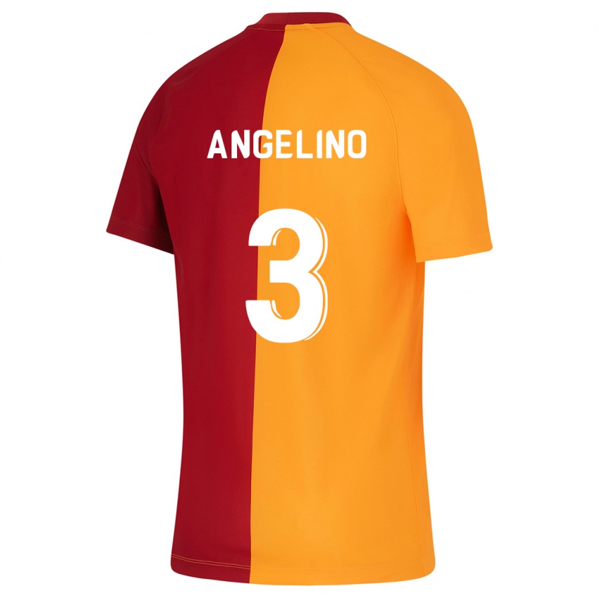 Hombre Camiseta Angelino #3 Naranja 1ª Equipación 2023/24 La Camisa Chile