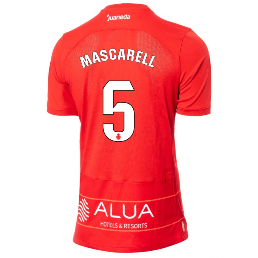 Hombre Camiseta Omar Mascarell #5 Rojo 1ª Equipación 2023/24 La Camisa Chile