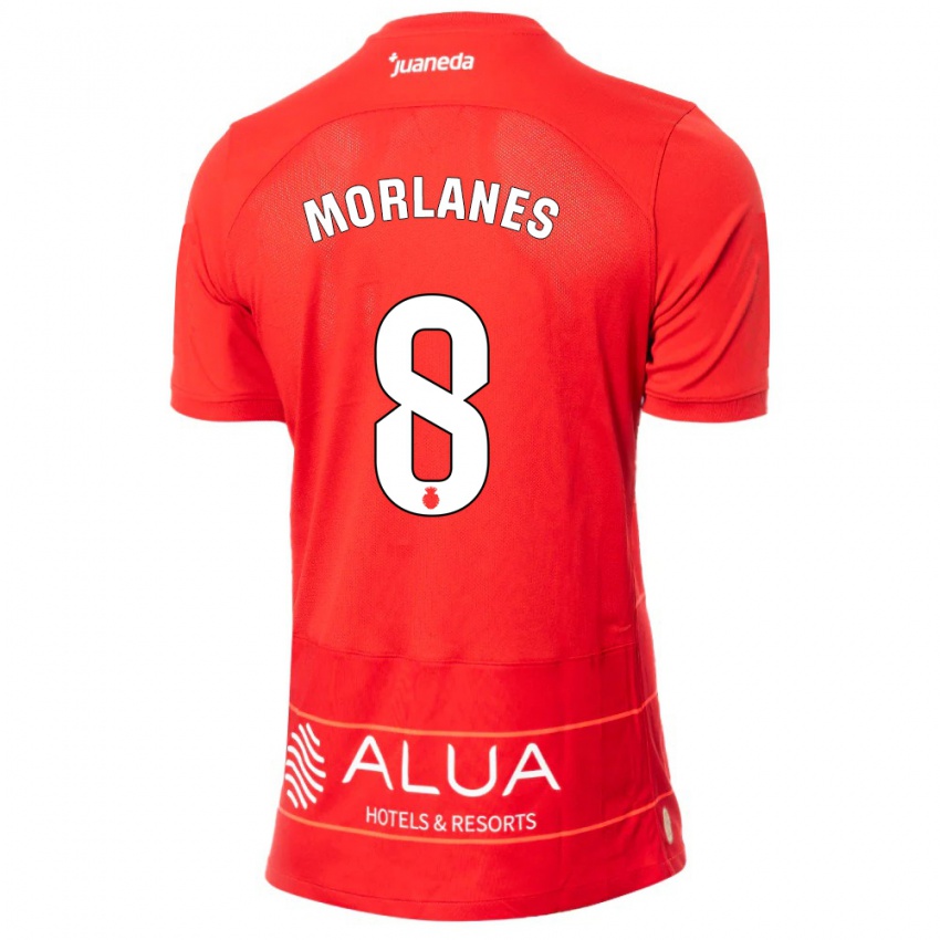 Hombre Camiseta Manu Morlanes #8 Rojo 1ª Equipación 2023/24 La Camisa Chile