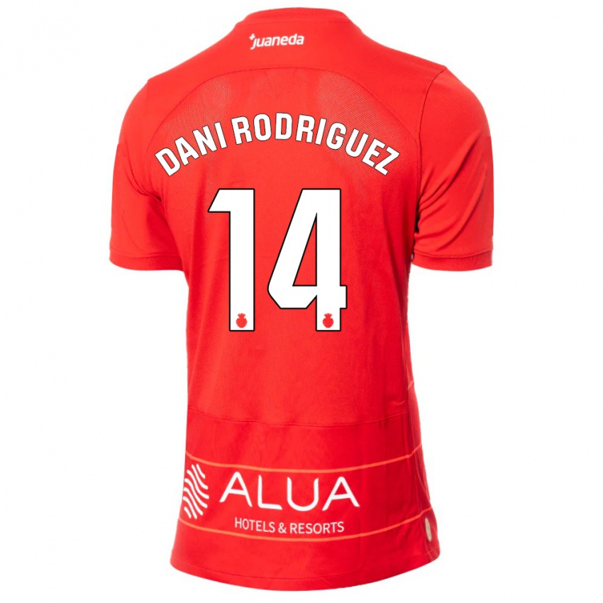 Hombre Camiseta Dani Rodríguez #14 Rojo 1ª Equipación 2023/24 La Camisa Chile