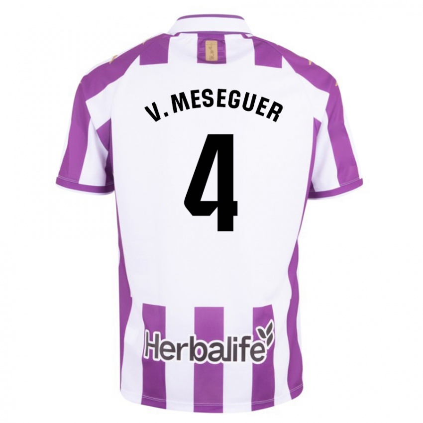 Hombre Camiseta Víctor Meseguer #4 Morado 1ª Equipación 2023/24 La Camisa Chile