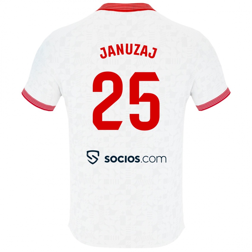 Hombre Camiseta Adnan Januzaj #25 Blanco 1ª Equipación 2023/24 La Camisa Chile