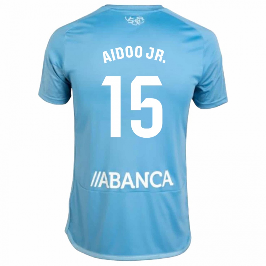 Hombre Camiseta Joseph Aidoo #15 Azul 1ª Equipación 2023/24 La Camisa Chile