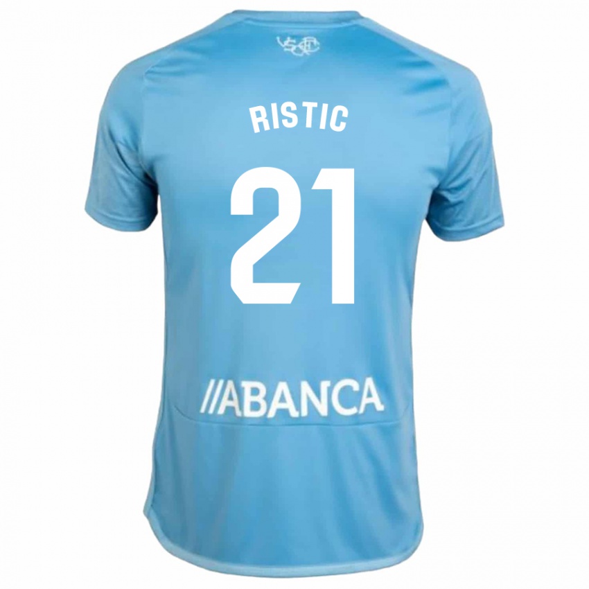 Hombre Camiseta Mihailo Ristic #21 Azul 1ª Equipación 2023/24 La Camisa Chile