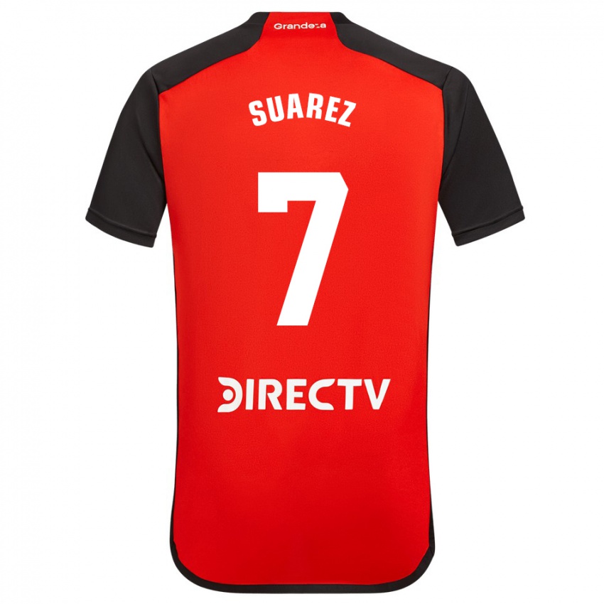Hombre Camiseta Matias Suarez #7 Rojo 2ª Equipación 2023/24 La Camisa Chile