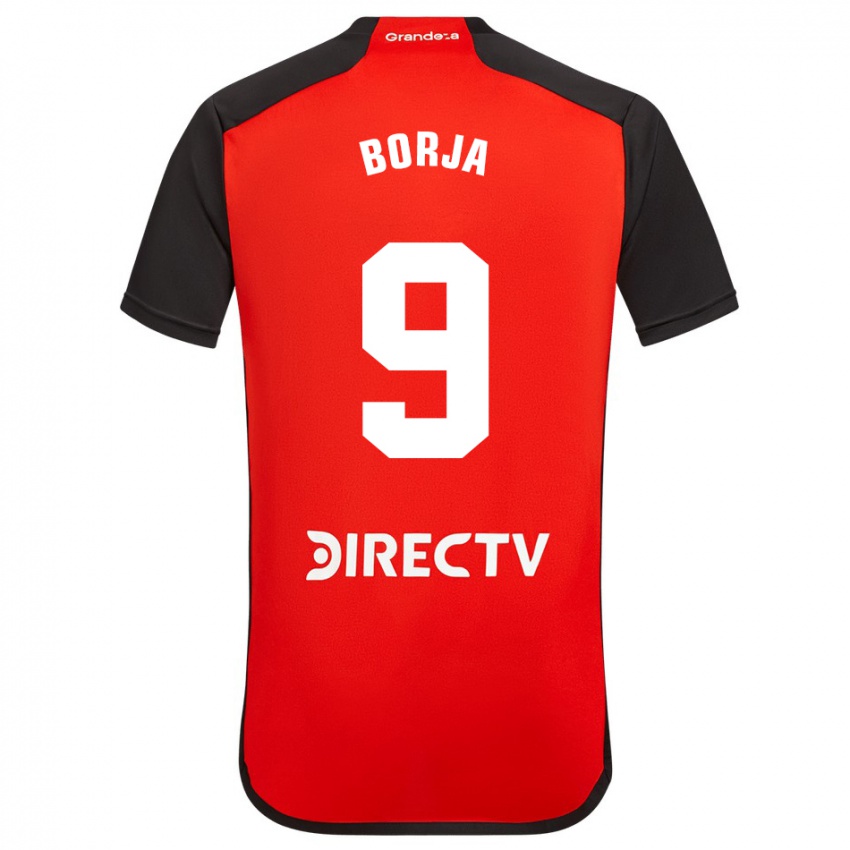 Hombre Camiseta Miguel Borja #9 Rojo 2ª Equipación 2023/24 La Camisa Chile