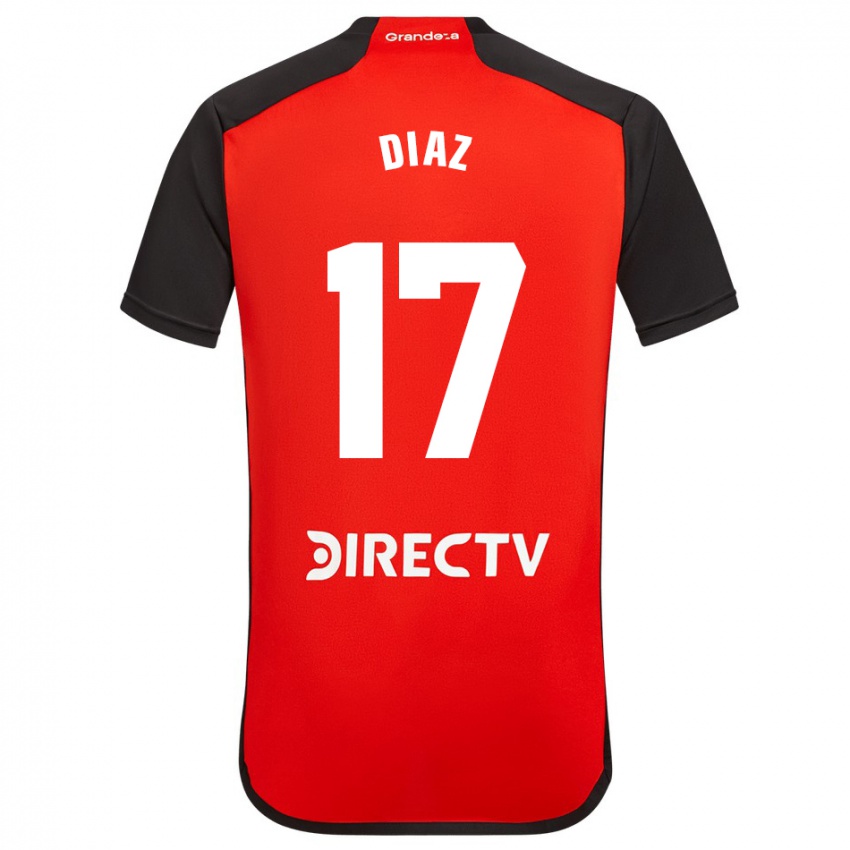 Hombre Camiseta Paulo Diaz #17 Rojo 2ª Equipación 2023/24 La Camisa Chile