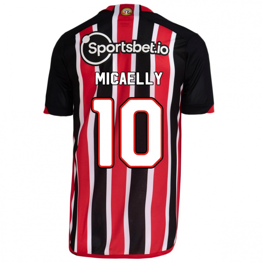 Hombre Camiseta Micaelly #10 Azul Rojo 2ª Equipación 2023/24 La Camisa Chile