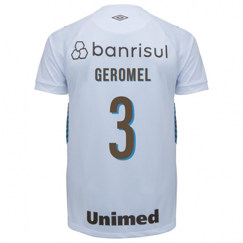 Hombre Camiseta Pedro Geromel #3 Blanco 2ª Equipación 2023/24 La Camisa Chile