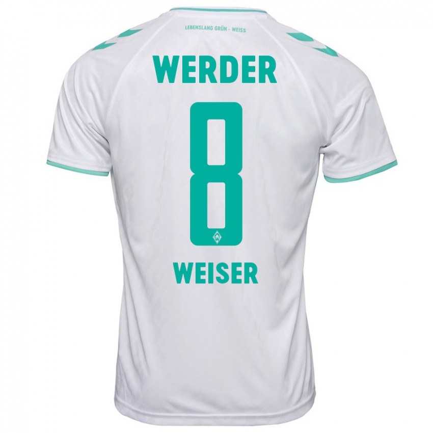 Hombre Camiseta Mitchell Weiser #8 Blanco 2ª Equipación 2023/24 La Camisa Chile
