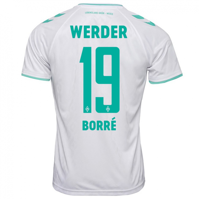 Hombre Camiseta Rafael Borre #19 Blanco 2ª Equipación 2023/24 La Camisa Chile