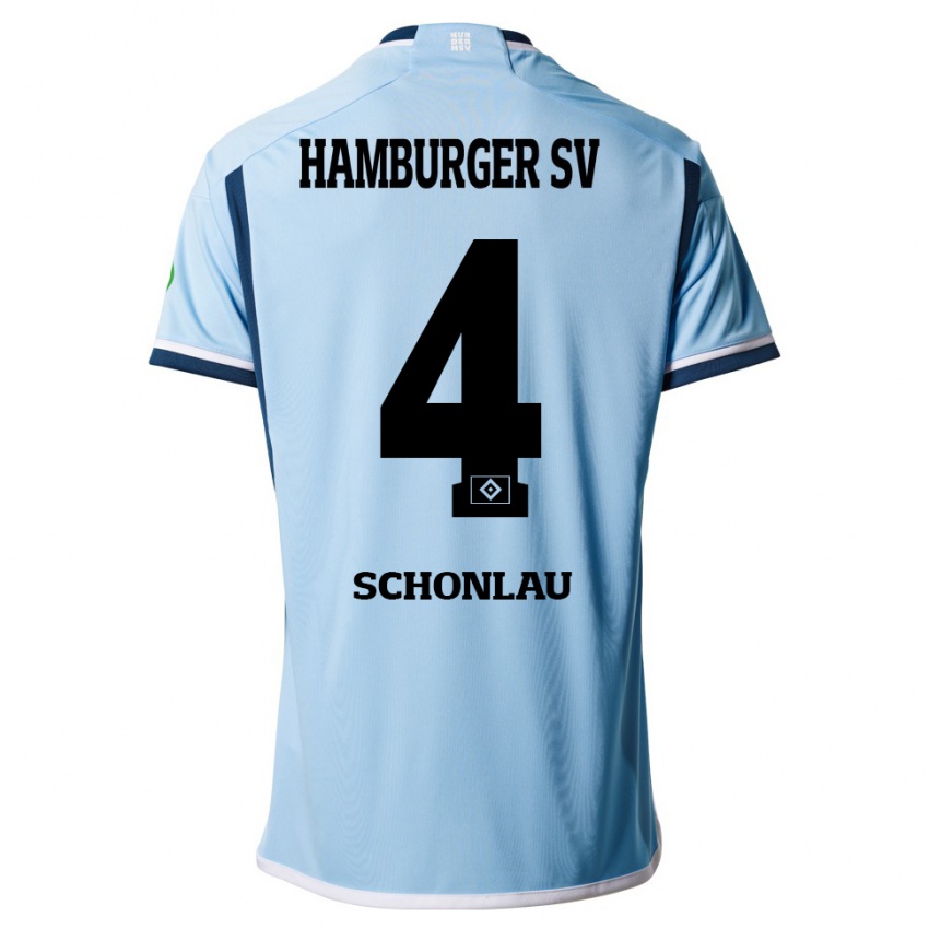 Hombre Camiseta Sebastian Schonlau #4 Azul 2ª Equipación 2023/24 La Camisa Chile