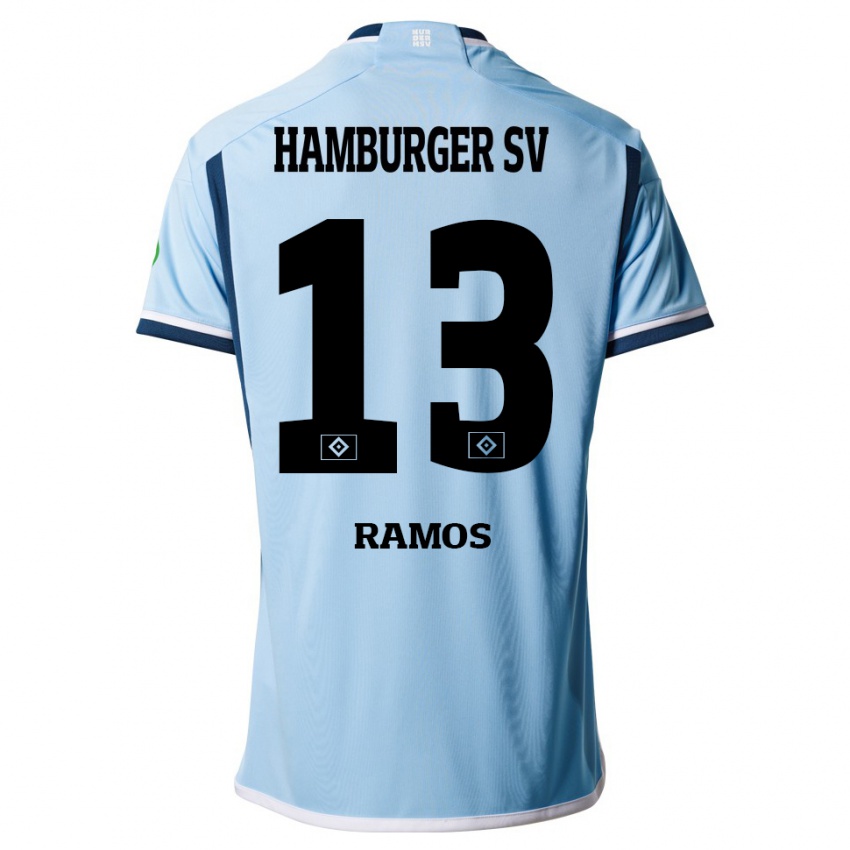 Hombre Camiseta Guilherme Ramos #13 Azul 2ª Equipación 2023/24 La Camisa Chile