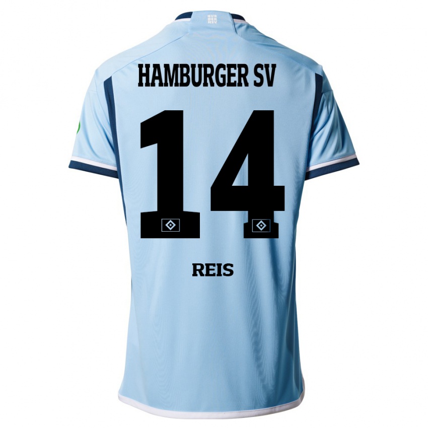 Hombre Camiseta Ludovit Reis #14 Azul 2ª Equipación 2023/24 La Camisa Chile