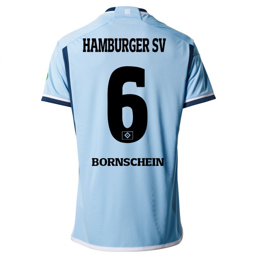 Hombre Camiseta Lukas Bornschein #6 Azul 2ª Equipación 2023/24 La Camisa Chile