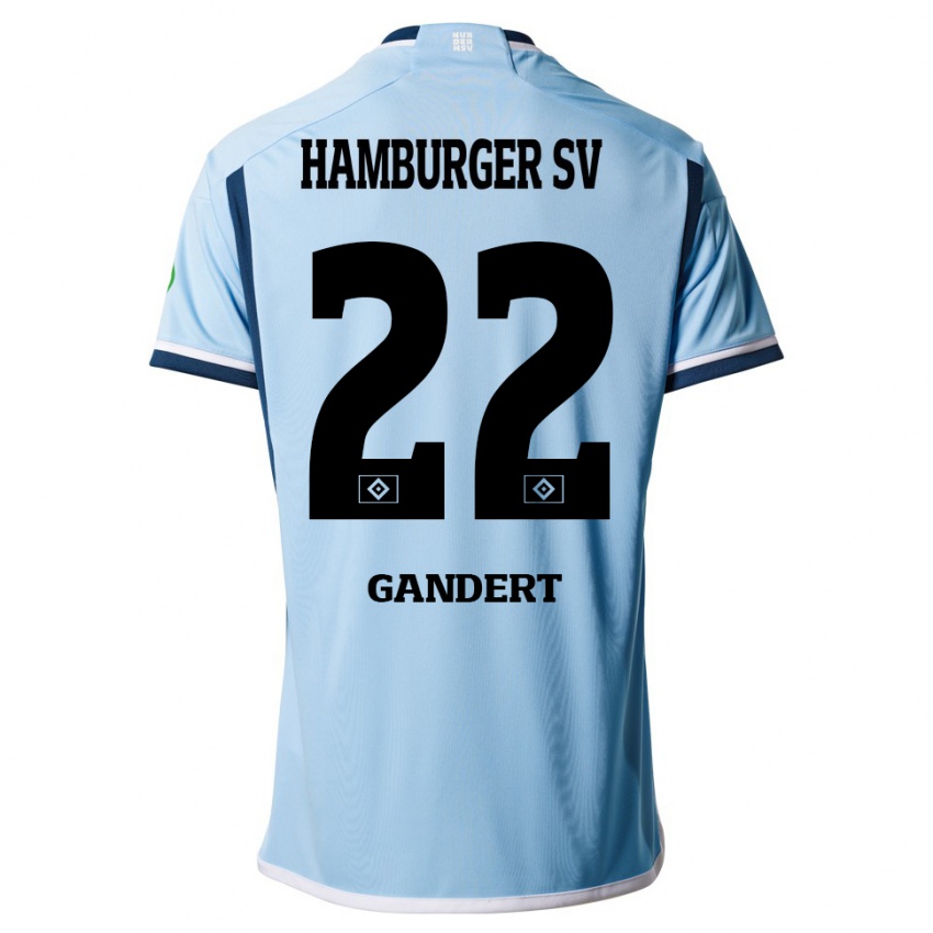 Hombre Camiseta Jeremy Gandert #22 Azul 2ª Equipación 2023/24 La Camisa Chile