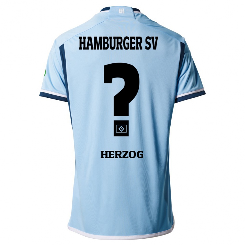 Hombre Camiseta Miguel Herzog #0 Azul 2ª Equipación 2023/24 La Camisa Chile