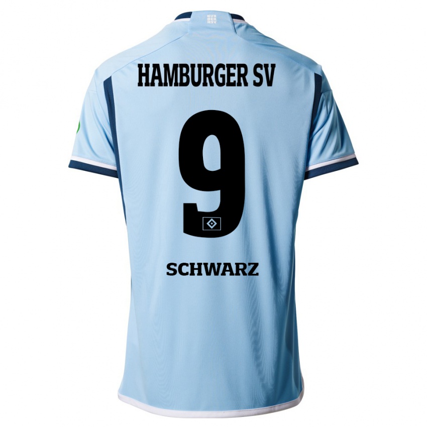 Hombre Camiseta Rafael Schwarz #9 Azul 2ª Equipación 2023/24 La Camisa Chile