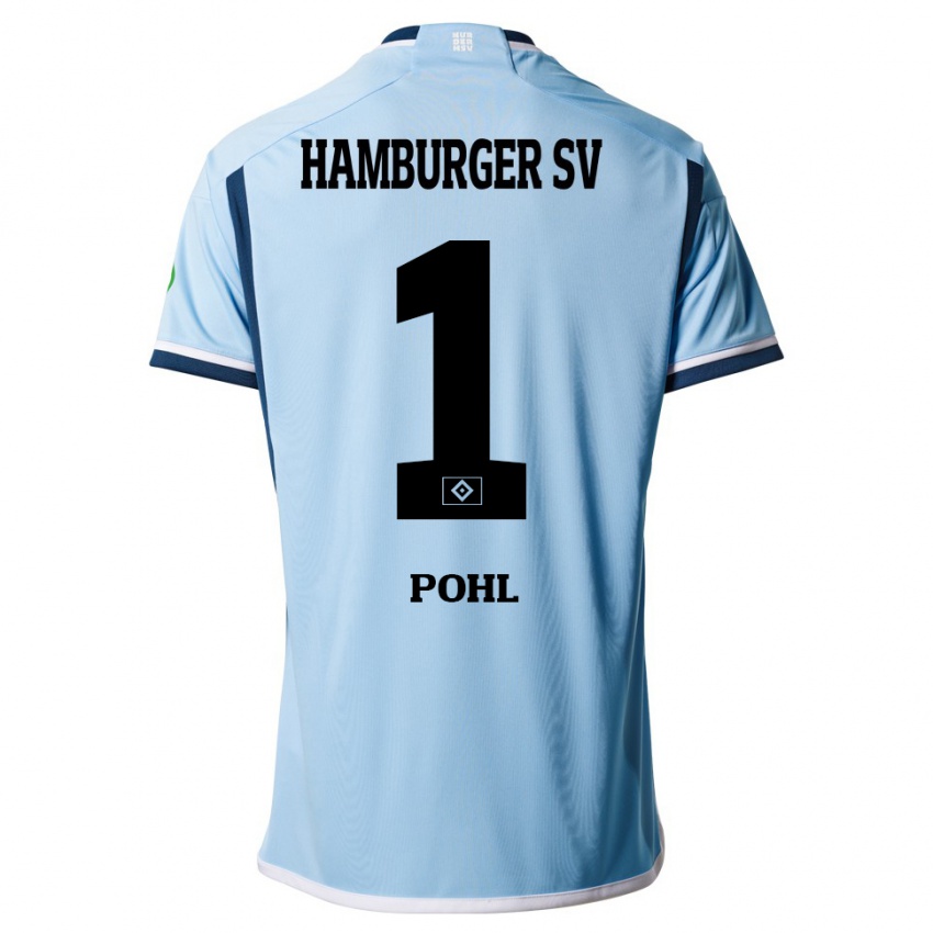 Hombre Camiseta Christina Pohl #1 Azul 2ª Equipación 2023/24 La Camisa Chile