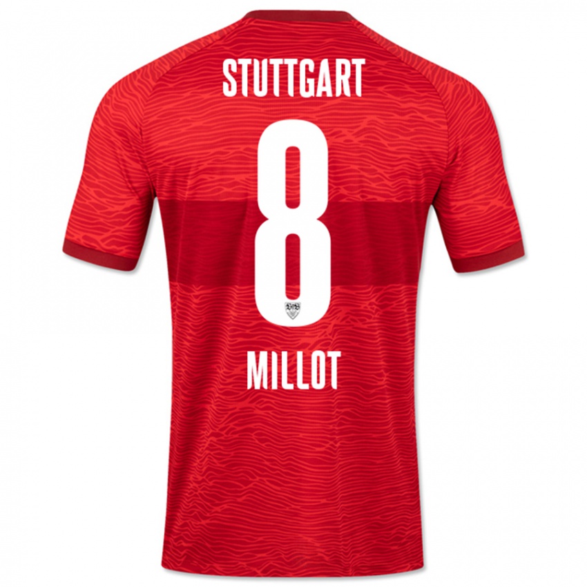 Hombre Camiseta Enzo Millot #8 Rojo 2ª Equipación 2023/24 La Camisa Chile