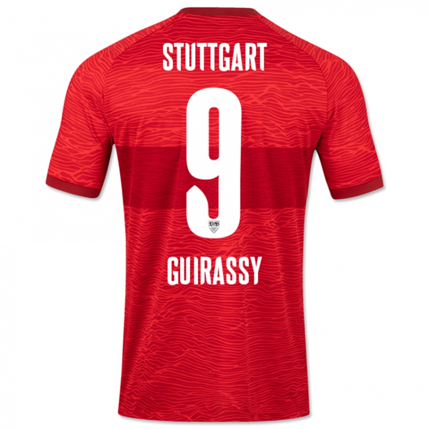 Hombre Camiseta Serhou Guirassy #9 Rojo 2ª Equipación 2023/24 La Camisa Chile