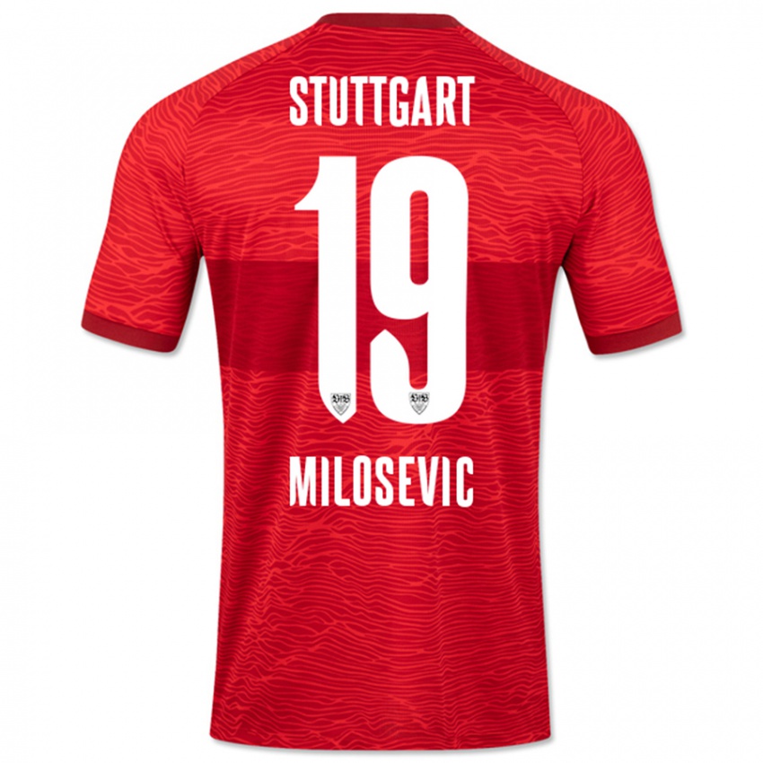 Hombre Camiseta Jovan Milosevic #19 Rojo 2ª Equipación 2023/24 La Camisa Chile