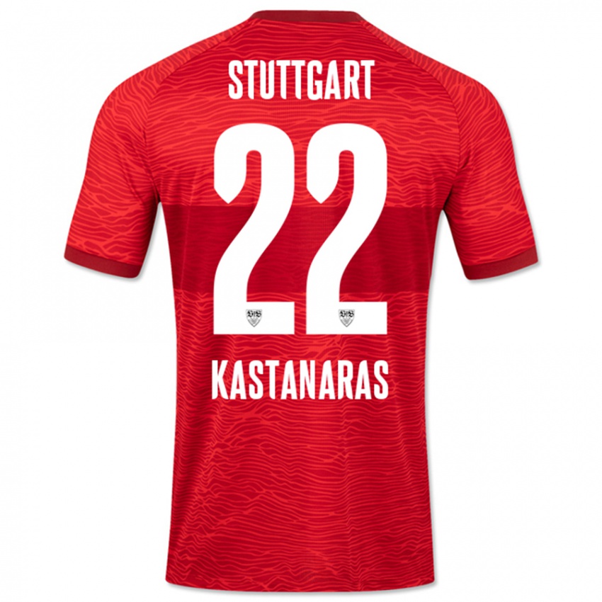 Hombre Camiseta Thomas Kastanaras #22 Rojo 2ª Equipación 2023/24 La Camisa Chile