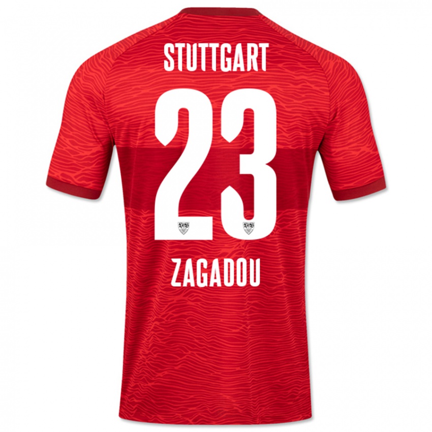 Hombre Camiseta Dan-Axel Zagadou #23 Rojo 2ª Equipación 2023/24 La Camisa Chile