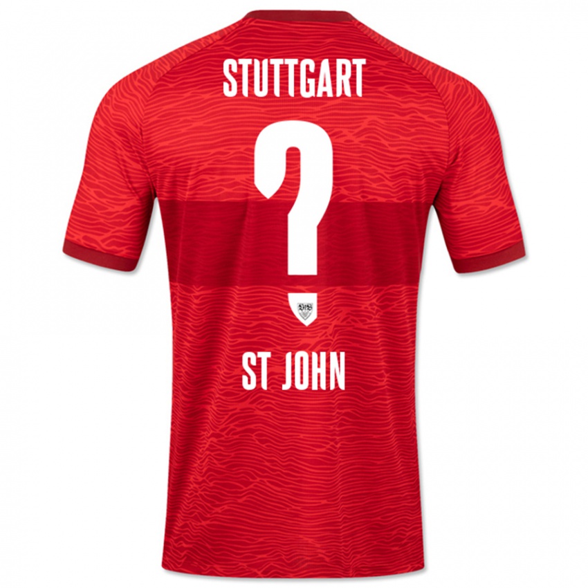 Hombre Camiseta Rawley St. John #0 Rojo 2ª Equipación 2023/24 La Camisa Chile
