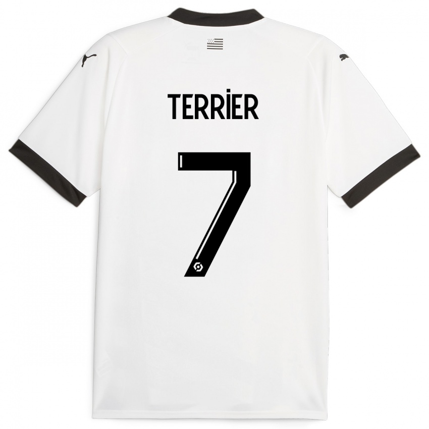 Hombre Camiseta Martin Terrier #7 Blanco 2ª Equipación 2023/24 La Camisa Chile