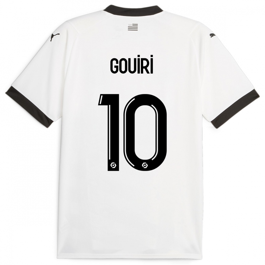 Hombre Camiseta Amine Gouiri #10 Blanco 2ª Equipación 2023/24 La Camisa Chile
