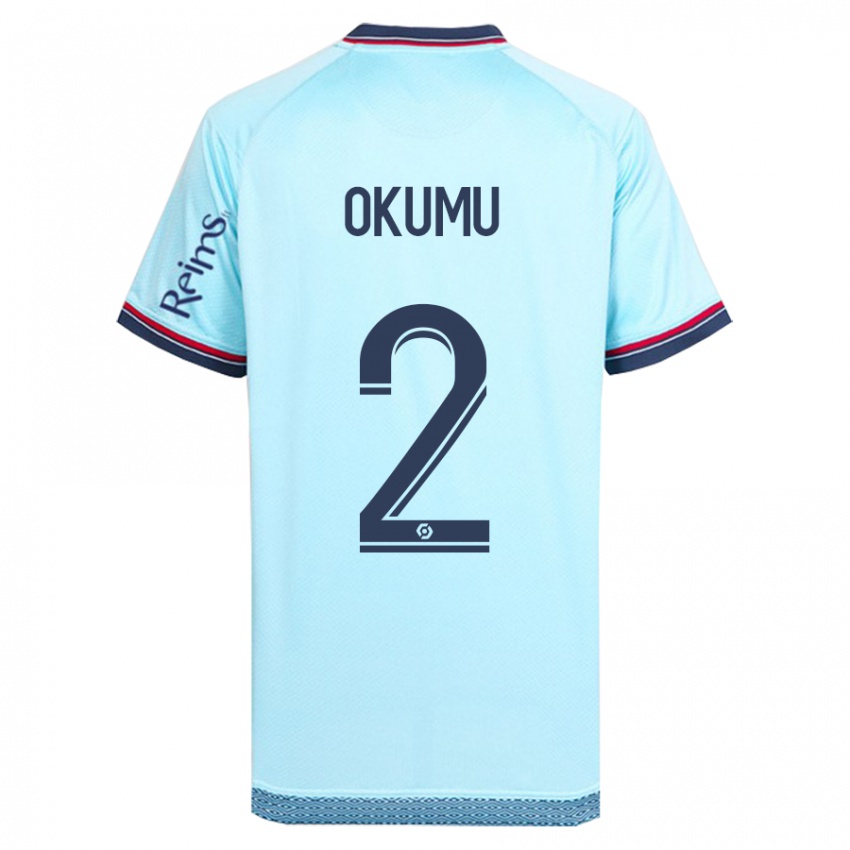 Hombre Camiseta Joseph Okumu #2 Cielo Azul 2ª Equipación 2023/24 La Camisa Chile