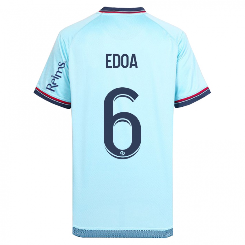 Hombre Camiseta Valentin Atangana Edoa #6 Cielo Azul 2ª Equipación 2023/24 La Camisa Chile