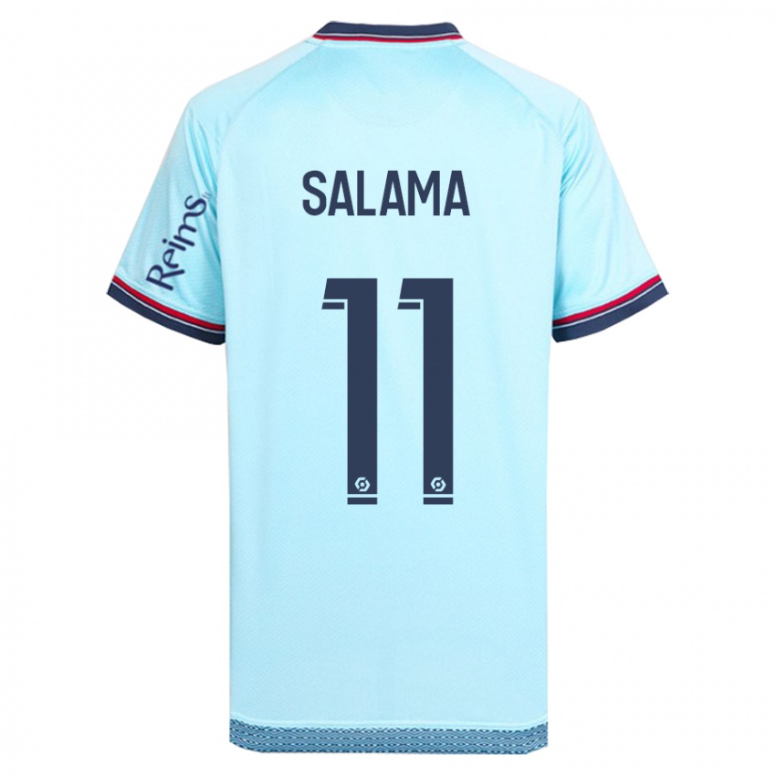 Hombre Camiseta Amine Salama #11 Cielo Azul 2ª Equipación 2023/24 La Camisa Chile