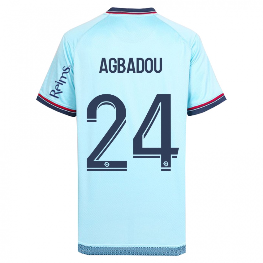 Hombre Camiseta Emmanuel Agbadou #24 Cielo Azul 2ª Equipación 2023/24 La Camisa Chile