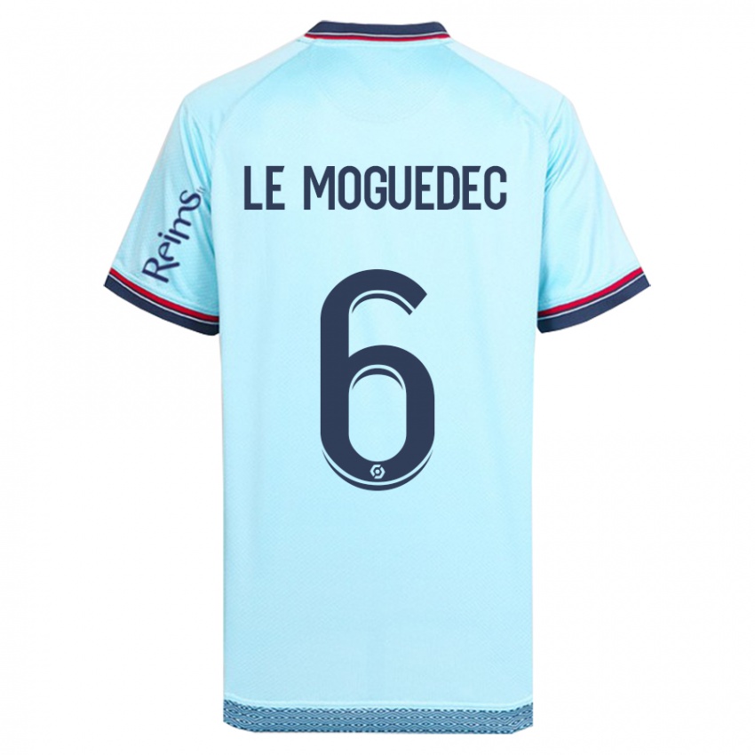 Hombre Camiseta Anaële Le Moguédec #6 Cielo Azul 2ª Equipación 2023/24 La Camisa Chile