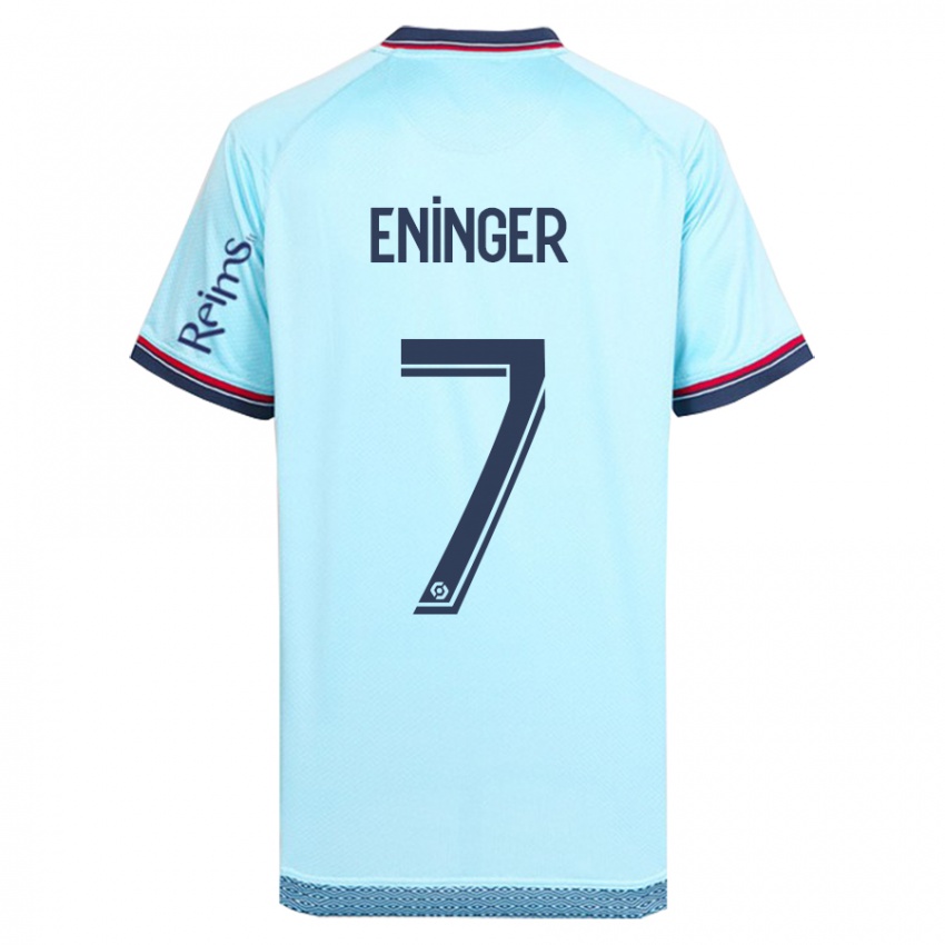 Hombre Camiseta Thelma Eninger #7 Cielo Azul 2ª Equipación 2023/24 La Camisa Chile