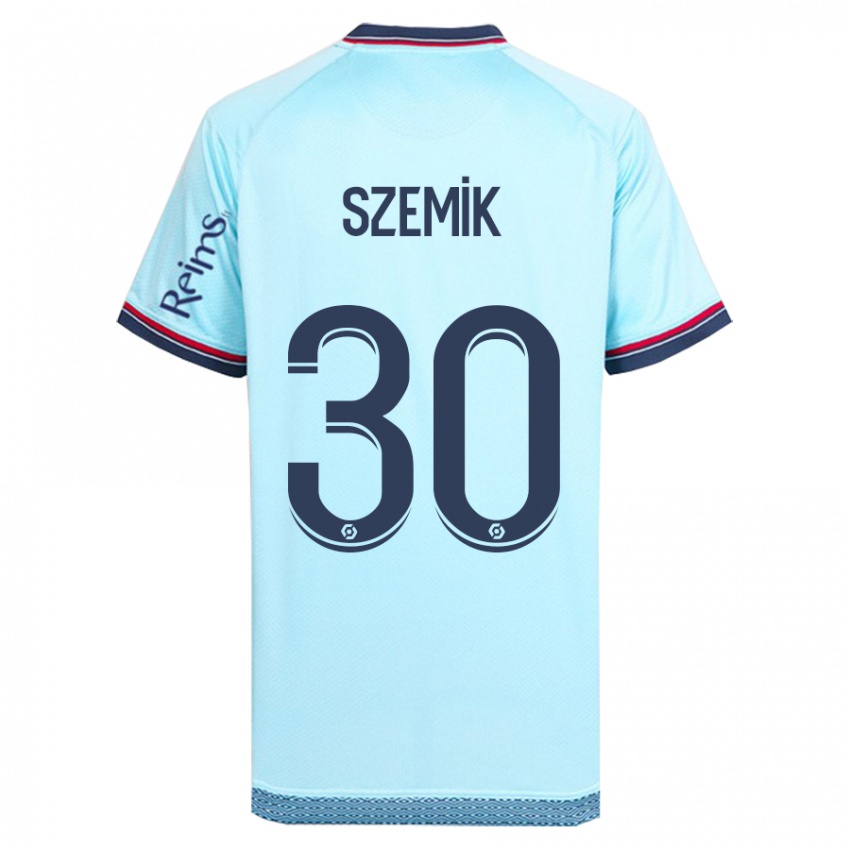 Hombre Camiseta Kinga Szemik #30 Cielo Azul 2ª Equipación 2023/24 La Camisa Chile