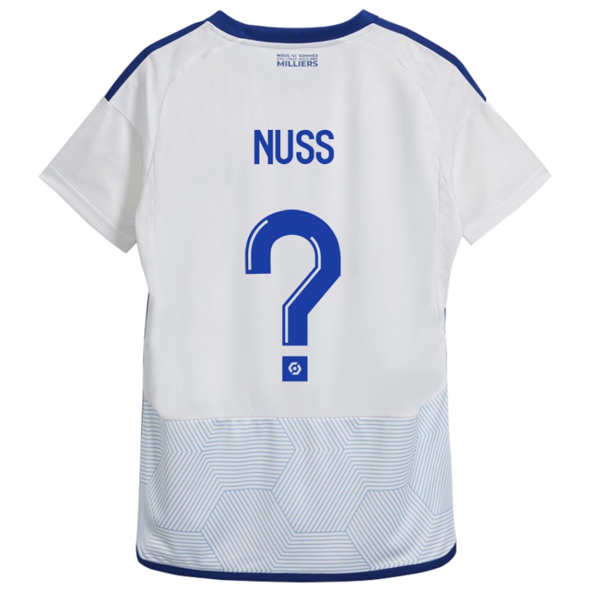 Hombre Camiseta Antoine Nuss #0 Blanco 2ª Equipación 2023/24 La Camisa Chile