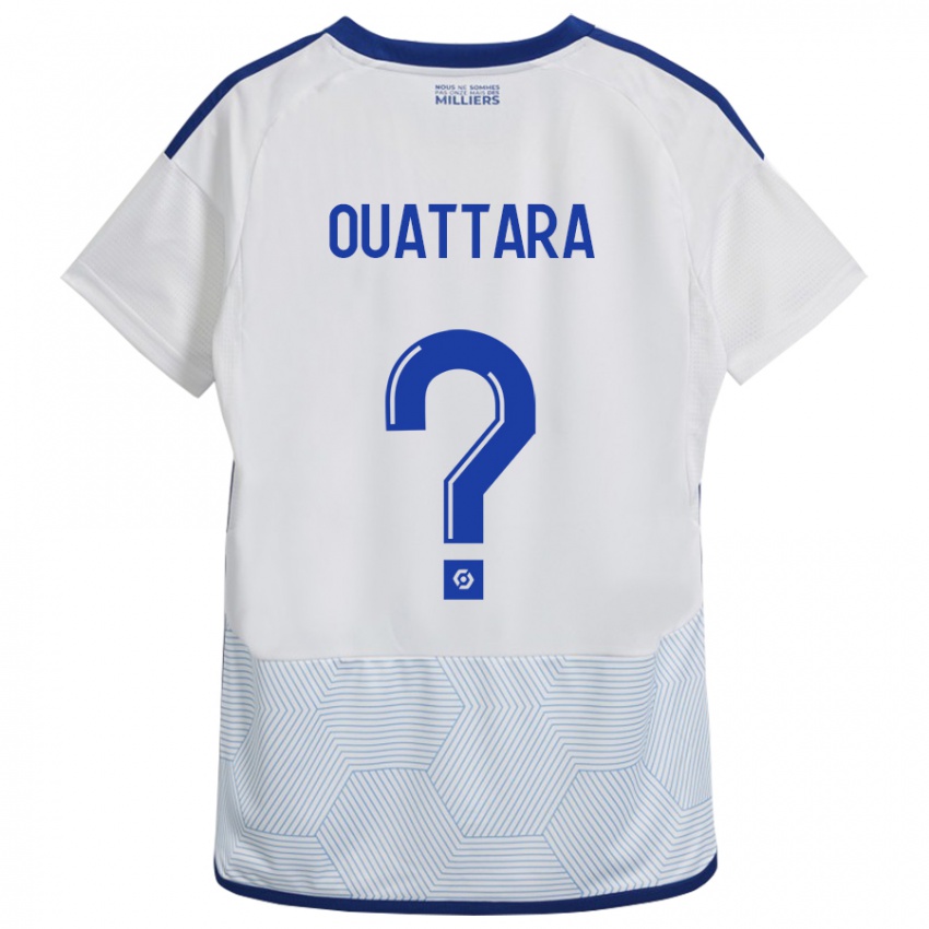 Hombre Camiseta Abdoul Ouattara #0 Blanco 2ª Equipación 2023/24 La Camisa Chile