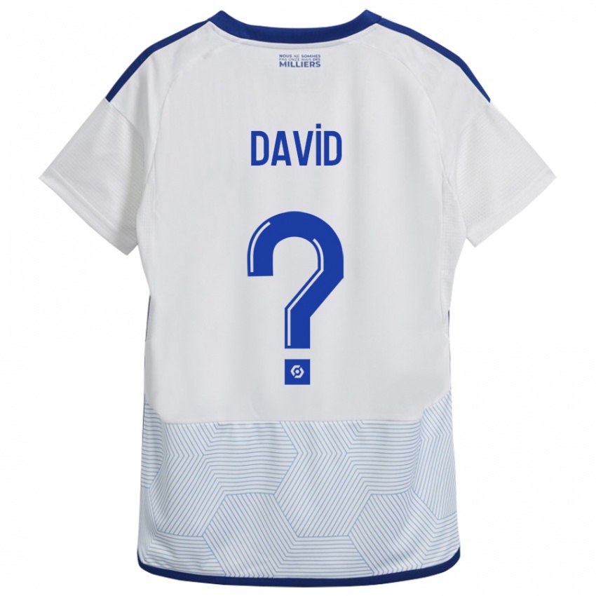 Hombre Camiseta David #0 Blanco 2ª Equipación 2023/24 La Camisa Chile