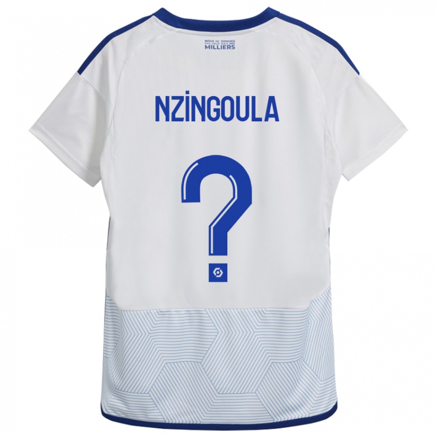 Hombre Camiseta Rabby Nzingoula #0 Blanco 2ª Equipación 2023/24 La Camisa Chile