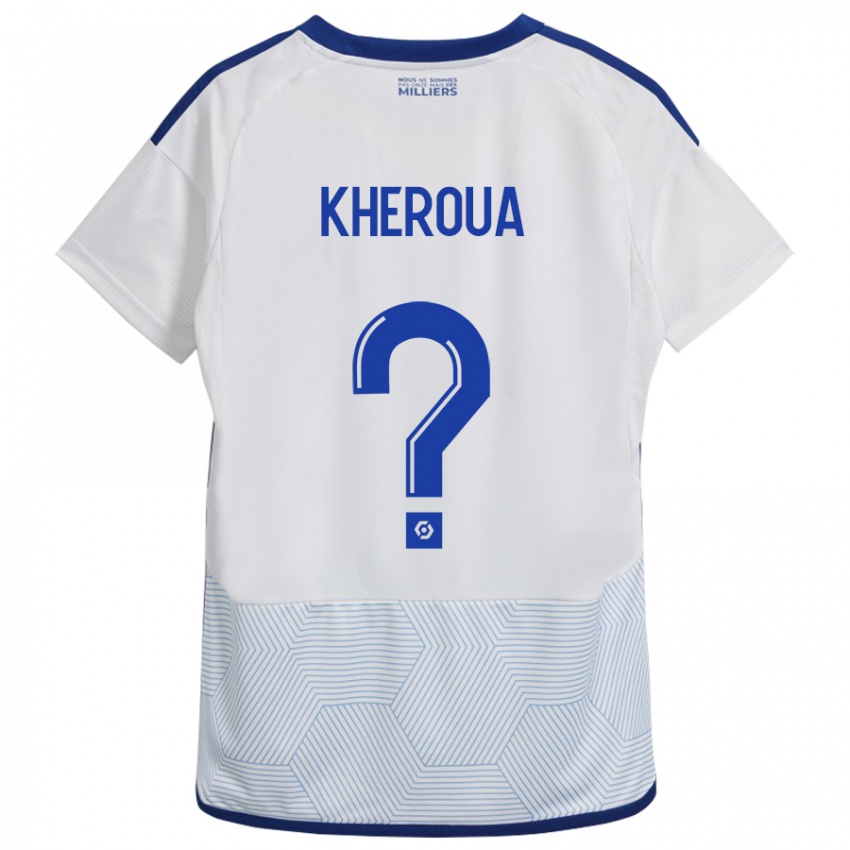 Hombre Camiseta Nail Kheroua #0 Blanco 2ª Equipación 2023/24 La Camisa Chile