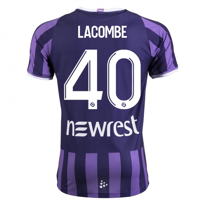 Hombre Camiseta Justin Lacombe #40 Morado 2ª Equipación 2023/24 La Camisa Chile