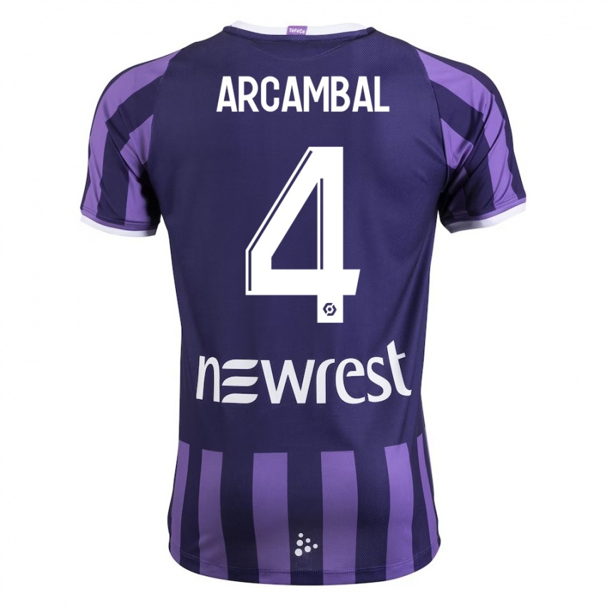 Hombre Camiseta Anais Arcambal #4 Morado 2ª Equipación 2023/24 La Camisa Chile