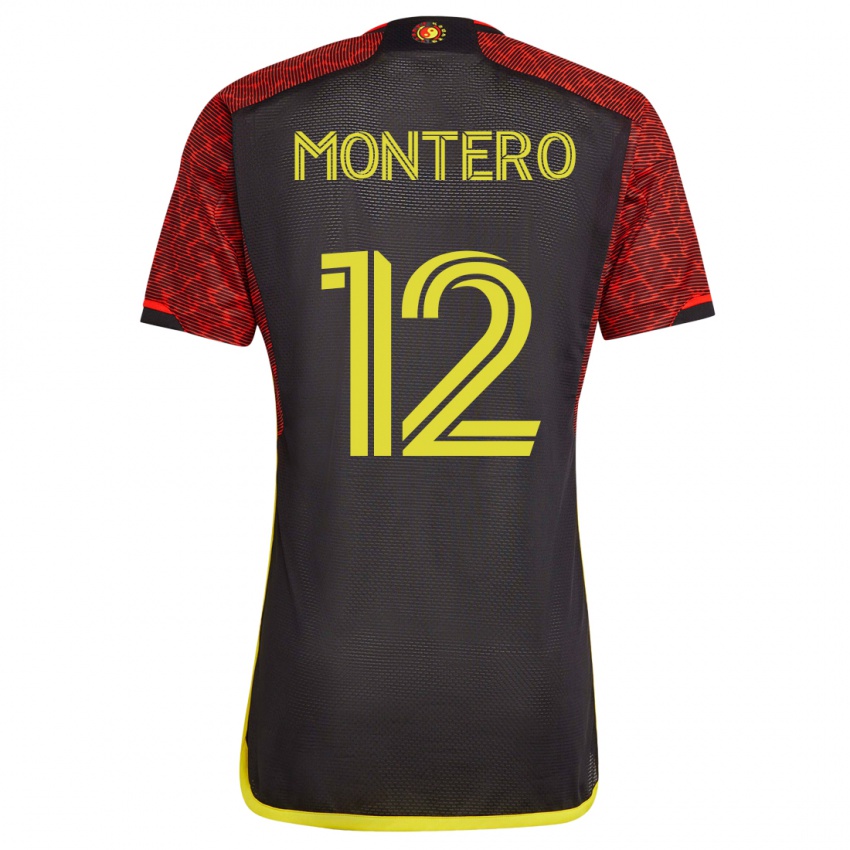 Hombre Camiseta Fredy Montero #12 Naranja 2ª Equipación 2023/24 La Camisa Chile
